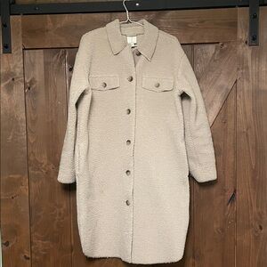 joie Women's Cream Longline Coat size small